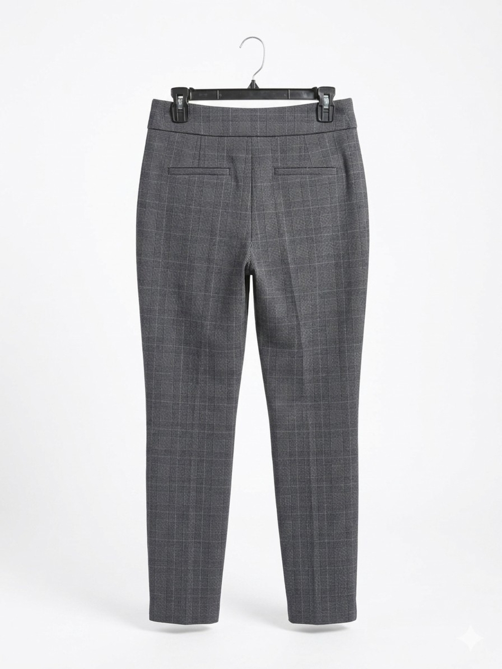 Dalia Gray Plaid Slim Dress Pants
